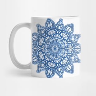 Blue Floral Mandala Mug